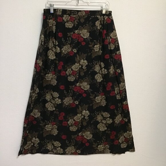 Vintage Tradition Floral A-Line Gathered Skirt Size 12 - Picture 1 of 8